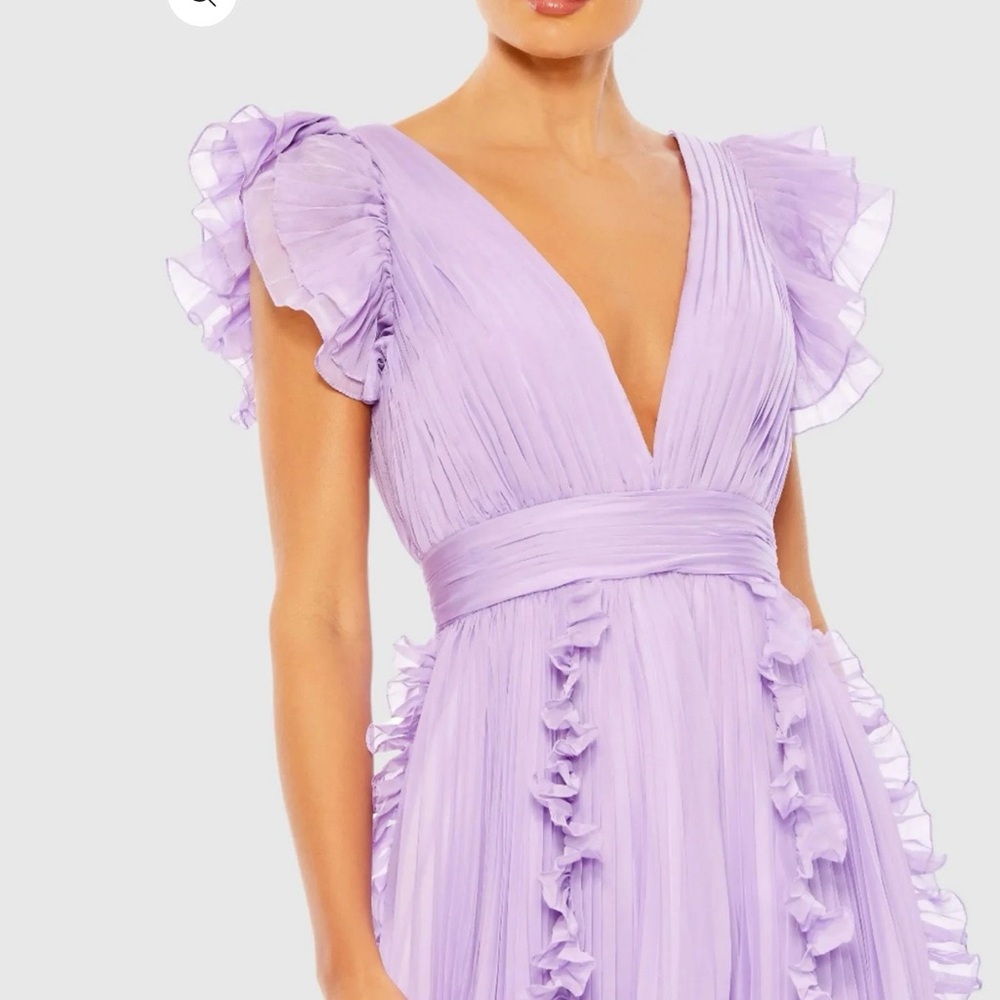 Chic Lavender Ruffle Wedding Dress. Wear it once - Picture 2 of 8